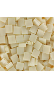 Miyuki tila 5x5mm beads - Opaque ivory TL-491
